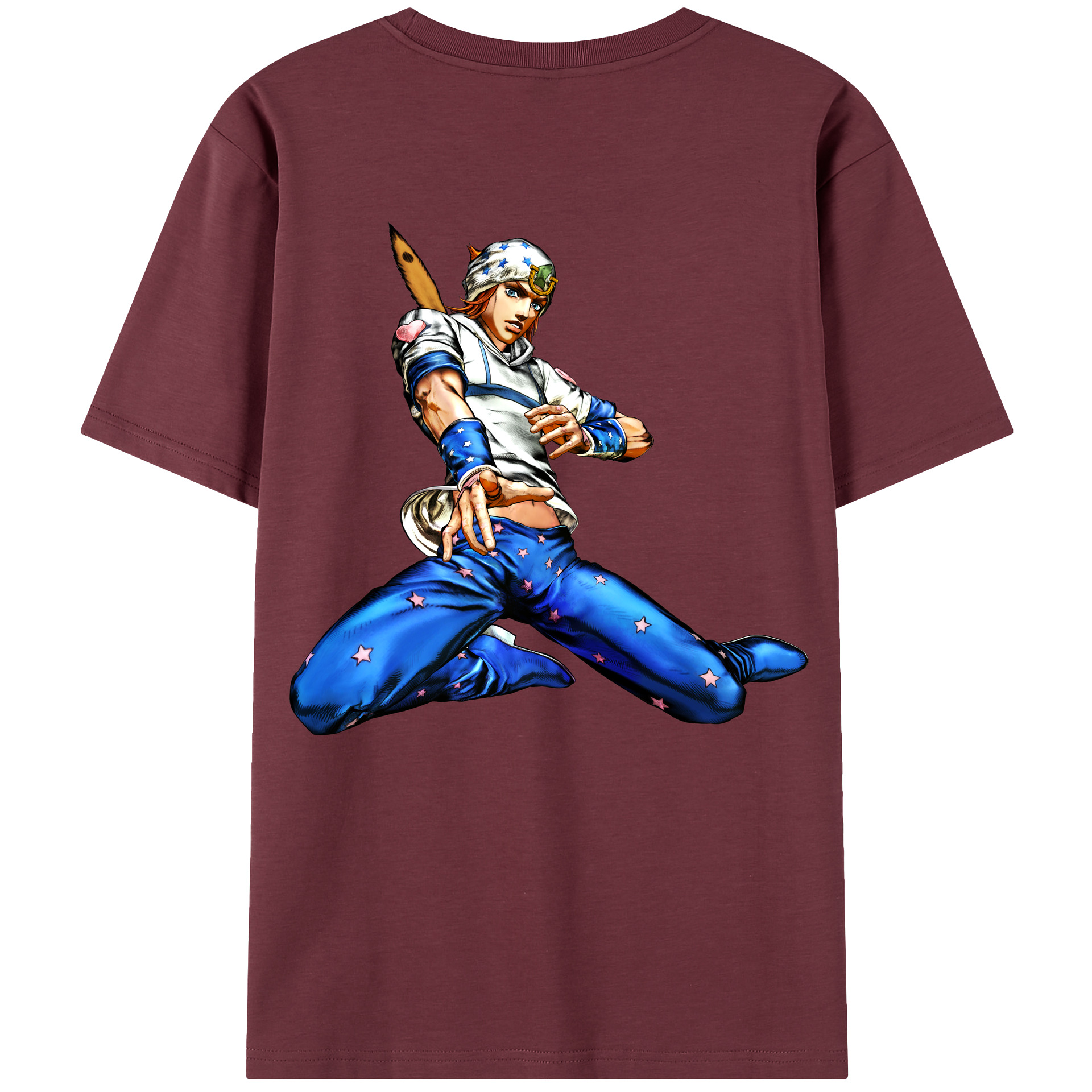 （画像用） ジョジョの奇妙な冒険 ジョナサン?ジョースター JoJo's Bizarre Adventure Jonathan Joestar 綿100％半袖Tシャツ（背面プリント）